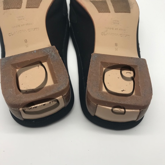 Claudia Ciuti Loafer Mules Charmed Black Slip on Womens Size 8 - Picture 10 of 14
